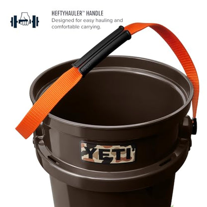 YETI Loadout 5-Gallon Bucket, Impact Resistant Fishing/Utility Bucket - color: Wetlands Brown