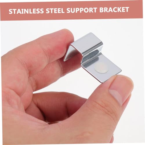 Happyyami 4pcs Stainless Steel Fish Tank Cover Support Rack Heavy Duty Bracket for Aquarium Lids for Glass Tanks and Turtle Habitats Stable and Elegant Design