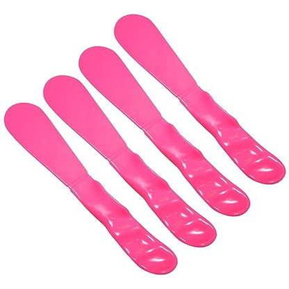 4PCS Autoclavable 7.5” Handle Spatula, Dental Straight Spatula, Dental Alginator Mixer, Mixing Spatula Alginate Spatula Plaster Spatula 4 Pink - color: Pink