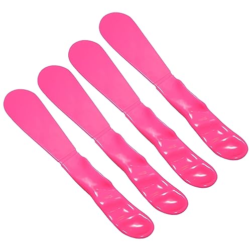 4PCS Autoclavable 7.5” Handle Spatula, Dental Straight Spatula, Dental Alginator Mixer, Mixing Spatula Alginate Spatula Plaster Spatula 4 Pink - color: Pink