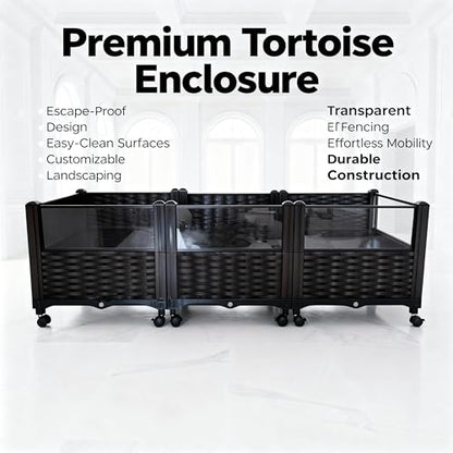 Turtle Tank, Reptile breeding Tank, Large Enclosure for Land Turtles, Large Enclosure for sea Turtles, Habitat for sea Turtles, Optional Increase in Quantity, add 10 Wheels, Turtle Supplies