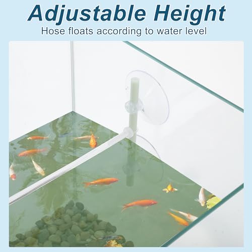 Aquarium Floating Plant Corral, Floating Plant Fence for Aquarium with Suction Cups, Aquarium Floating Plant Fence for Fish Tank and Aquarium, 35.43", 1 Set