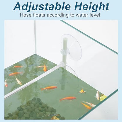 Aquarium Floating Plant Corral, Floating Plant Fence for Aquarium with Suction Cups, Aquarium Floating Plant Fence for Fish Tank and Aquarium, 35.43", 1 Set