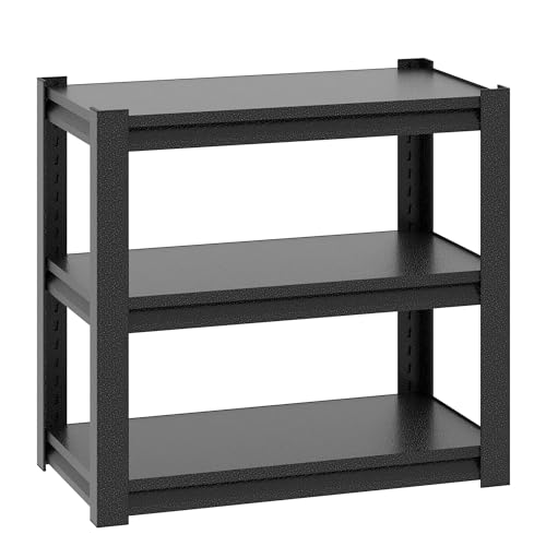 20-30 Gallon Fish Tank Stand - Metal Aquarium Stand, 34 "W x 18 "D x 31" H Adjustable Heavy Duty Reptile Tank Stand, Adjustable 3-Tier Fish Tank Rack Shelf for Home Office, Tank Not Included - color: Black, size: 34 "W x 18 "D x 31"H