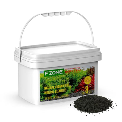 FZONE Aquarium Soil for Planted Tanks- Nutrient-Rich Aquarium Substrate for Fresh Water Live Plants, Dust-Free, Shrimp & Fish Safe，Long-Lasting pH Stable (3mm, 8L/17.64 lb, Black) - size: 8L/17.64 lb
