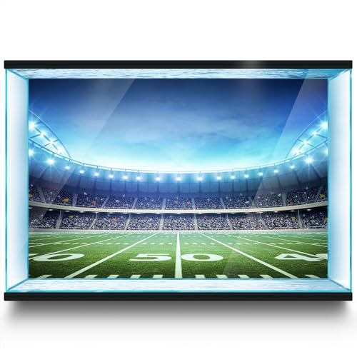 Aquarium Background Stickers - Football Field Light - Fish Tank Reptile Terrarium Decor Poster (45 x 30 cm / (17.7 x 11.8 inches)) - size: 45 x 30 cm / (17.7 x 11.8 inches)