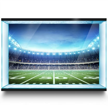 Aquarium Background Stickers - Football Field Light - Fish Tank Reptile Terrarium Decor Poster (45 x 30 cm / (17.7 x 11.8 inches)) - size: 45 x 30 cm / (17.7 x 11.8 inches)