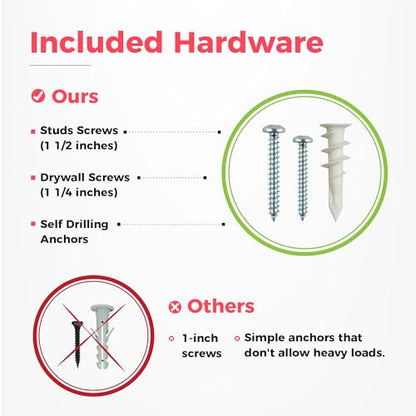 TIDYME Garage Tool Organizer Wall Mount, 96", 6 Racks 12 Hooks, 600 lbs | 600 lbs, anti-rust carbon steel, garden tool organizer & storage rack for garage organization, shovels, rakes & tools - size: 96" Carbon Steel with 6 Racks & 12 Hooks