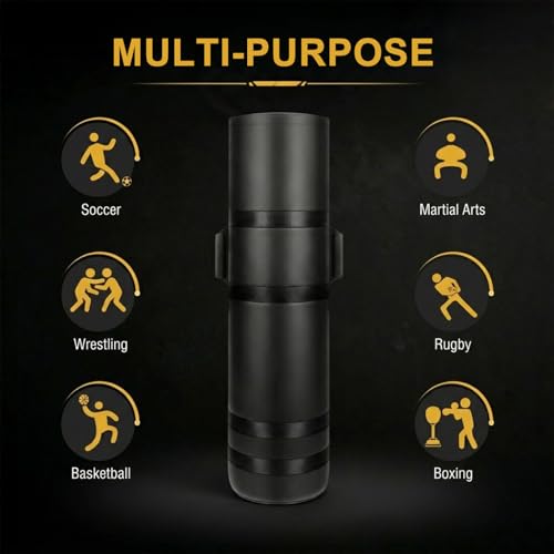 Unfilled 4 Ft Football Tackling Dummy: Agility Training Equipment for Football or Basketball, Blocking Sports Practice Aaccessories, Tackle Pad with Handles for Soccer & Wrestling