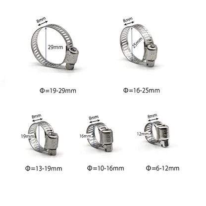 Hose Clamp, 80 Pack Stainless Steel Hose Clamps Worm Gear Fuel Line Pipe Clamps, 13-19mm (1/2-3/4 inch) - size: 13-19mm (5/8inch)