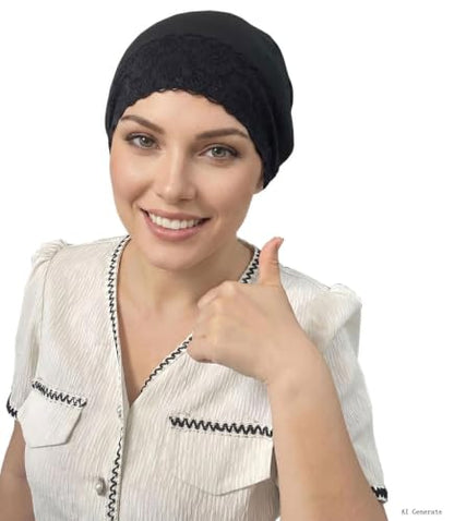 4Pack Women Hijab Undercap, Non Slip Hijab Cap, Solid Color Inner Under Scarf for Women