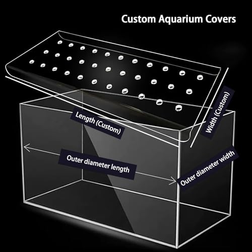 Clear Custom Aquarium Lid Fish Tank Cover, Fish Reptiles Anti Jump Top Cover/Canopy, Ventilation Transparency, with Feeding Window