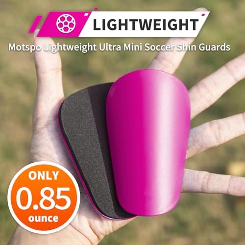 Extra Mini Soccer Shin Guards for Toddler, Kids, Youth & Adults | Ultra Lightweight Insert Small Shin Pads, Boys Girls Men Women, Shock-Absorbing Protection, 3.7×2.4 In, Training & Matches - color: Pink