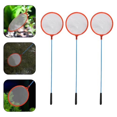 GALPADA 10pcs Aquarium Fish Landing Nets Small Fine Mesh Fish Tank Net Portable Fishing Gear for Outdoor Catching and Aquarium Cleaning Random Color