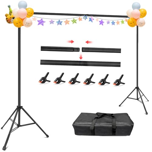 Hemmotop Photo Backdrop Stand, 10x7ft, Secure Straight Thread Connection - size: 10x7ft