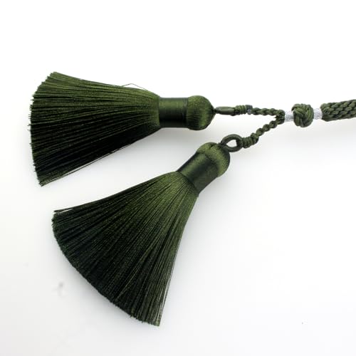 Muslims Islamic Dhikr 33 Tasbeeh Tasbih Prayer Beads, Flower Green Stone Beads with Tassel