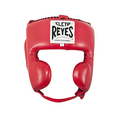 CLETO REYES Boxing Headgear with Cheek Protection for Men and Women, Protective Head Guard Face Saver, Sparring Fighting - color: Classic Red, size: Medium