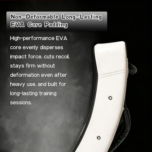 Muay Thai Kick Pad, 1 Pad Only, 24In & 15In Strike Shield, Kickboxing Boxing Training Target Pad for Martial Arts, Single Pad Only - color: White 2, size: 24" x 16" (Large)