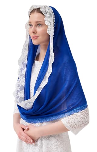 Leimandy Infinity Chapel Veil Hijab Scarf Head Wrap for Muslim V96 - color: Royal Blue