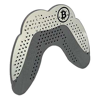 Battle Sports Ultra-Slim Grillz Football Mouthguard, Chrome Silver | Show off your style, Lightweight mouthpiece, Exceptional breathability, Remoldable technology, Low-heat customized fit - color: Chrome Silver