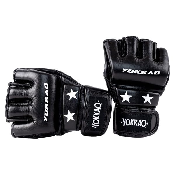 YOKKAO MMA Gloves - Ground Pro and Sparring | Layered Foam Padding | Produced at YOKKAO Factory, Thailand | Grappling, Striking, Ground-and-Pound | S/M-L/XL - color: Black MMA Pro, size: Small-Medium