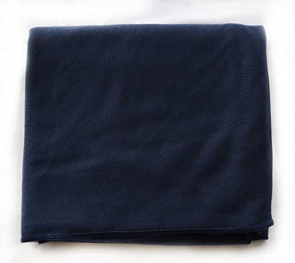 vabovin Head Wraps for Black Women Stretch Jersey Knit Turban Headwrap Solid Color Headscarf Headband Shawl - color: 14- Navy Blue