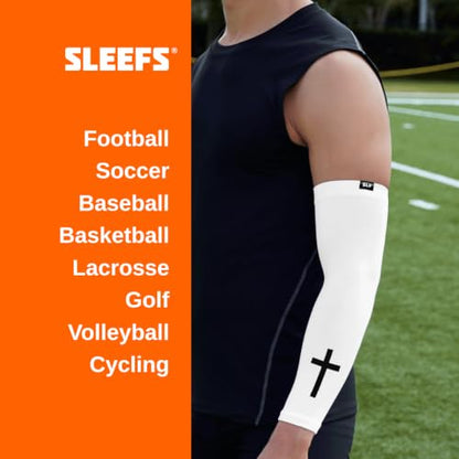 Faith Cross White and Black Arm Sleeve - color: Faith Cross White, size: Small-Medium