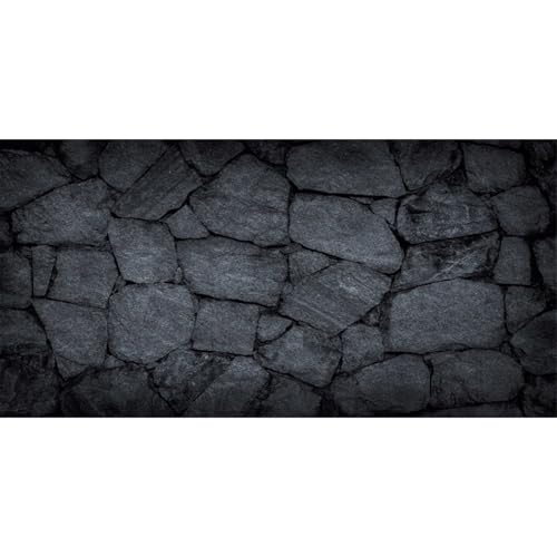 AWERT 48x20 in Dark Grey Rock Aquarium Backdrop Stone Fish Tank Background | AWERT Rocky Terrarium Background Polyester - size: 48x20in/120x50cm