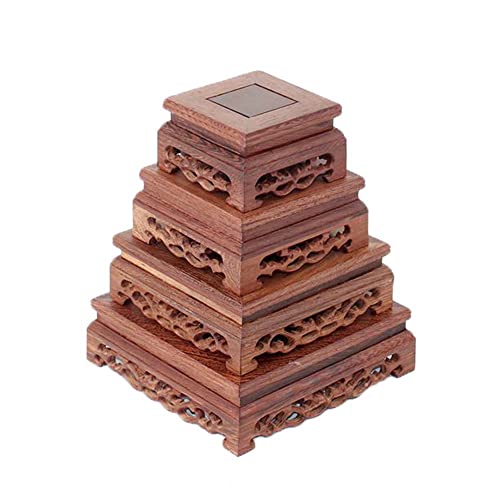 Wooden Rosewood Carved Base Home Display Stand | retro oriental carved design upgrades your desktop home decor suitable for study tea room living room and exhibition display