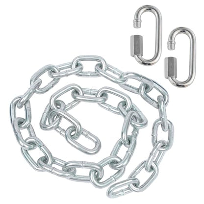 5/16 inch Towing Safety Chain,Heavy Duty Hanging Swing Chain with 2 Quick Links,Punching Bag Chain - color: 39 inch