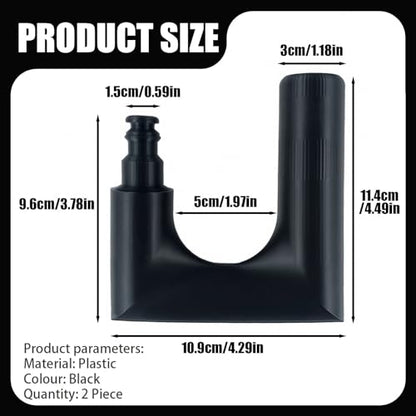 2 Pcs Pool Filler Hook Water Hose Holder, Precise Water Flow Guide Stable Design Pool Pipe Fixer, Non Slip Design Swimming Pool Pipe Holder for Swimming Spa Pond, Black