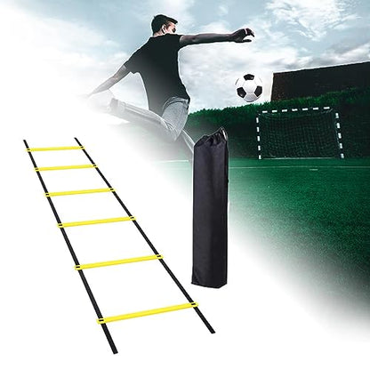 Agility Ladder Football Speed Training Equipment Soccer and Strength Nylon PP Material Suitable for Kids Adults Athletes, 300cm 6 Sections