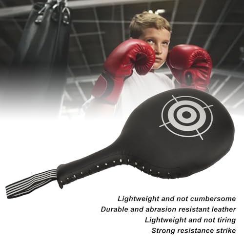 JTLB Taekwondo Kick Pads, Striking Target Paddles, TKD Karate Martial Arts Strike Targets, Kickboxing Training Equipment Sparring Gear for Kids Youth Adult (Black) - color: Black