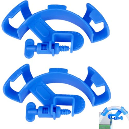 Fish Tank Water Pipe Clamp, Adjustable Fish Tank Tubing Holders Pipe Fixing Bracket, Aquarium Hose Clip Water Changer Holder for Fish Tank Cleaning Water Changing