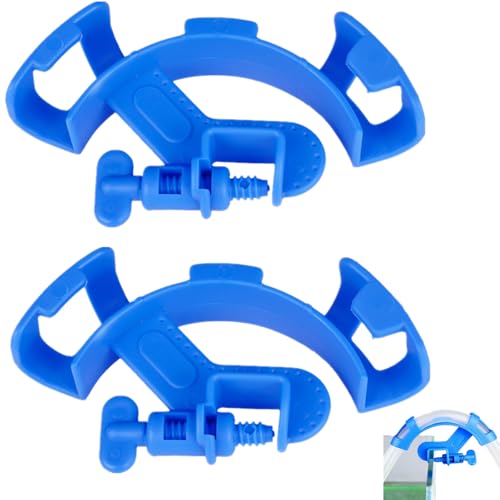 Fish Tank Water Pipe Clamp, Adjustable Fish Tank Tubing Holders Pipe Fixing Bracket, Aquarium Hose Clip Water Changer Holder for Fish Tank Cleaning Water Changing