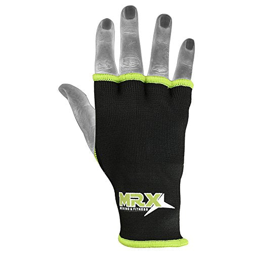 MRX Muay Thai Boxing Inner Gloves Protective Hand Wrap (Black,Green Large) - color: Green, size: Large