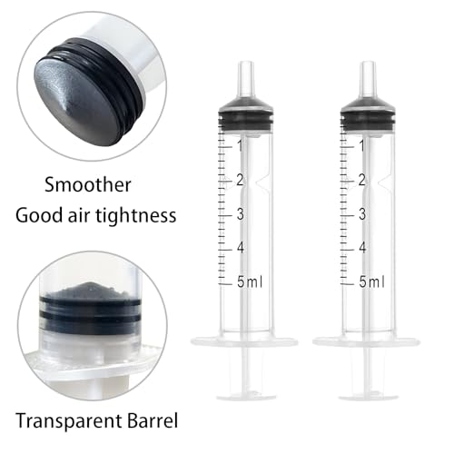5cc Syringe Without Needle， Colostrum Syringes，Oral Syringe, （ 100Pack ）for Scientific Labs, Individually Wrapped - size: 5ml, style: 100