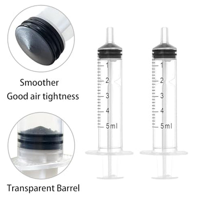 5cc Syringe Without Needle， Colostrum Syringes，Oral Syringe, （ 100Pack ）for Scientific Labs, Individually Wrapped - size: 5ml, style: 100