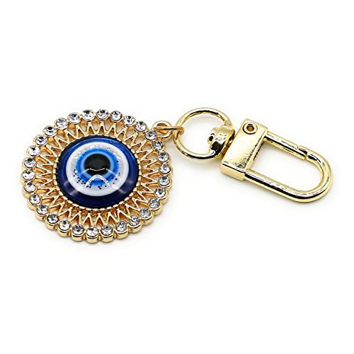 Evil Eye Keychains Car Key Ring Bag Purse Charm for Women Men - Good Luck Amulet Protection - color: D