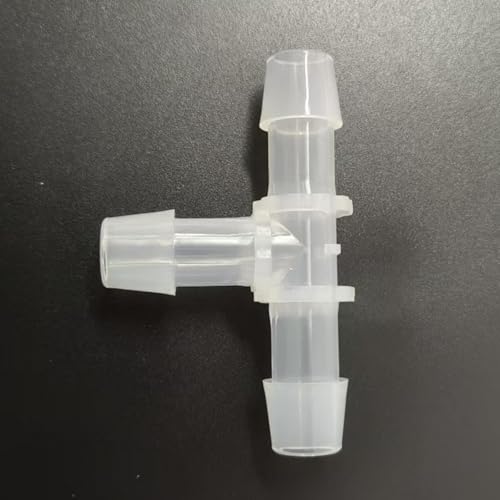 3 Way Tee Connector Equal Barbed T-Fitting 3 Way Hose Barb Adapter for Laboratory Biochemical Analytical Instruments Food Machinery Aquarium Equipment 100pc/pk (12.7mm 1/2'' Cir) - size: 12.7mm 1/2'' Cir