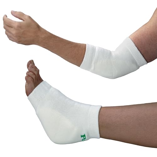 Posey TIDI 6224XL Heel and Elbow Protectors with Foam Pads ― Extra Large ― White ― One Pair of Heel and Elbow Protectors for Protection Against Abrasions ― Home Healthcare ― Medical Supplies - size: Extra Large
