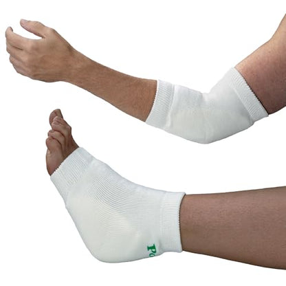 Posey TIDI 6224XL Heel and Elbow Protectors with Foam Pads ― Extra Large ― White ― One Pair of Heel and Elbow Protectors for Protection Against Abrasions ― Home Healthcare ― Medical Supplies - size: Extra Large