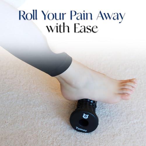 Tumaz Foot Roller for Deep Tissue Massage & Reflexology | Ergonomic Roller | Deep Tissue Massage | Reflexology | Portable Design | Ideal for Foot Recovery - color: Jewel (Black)