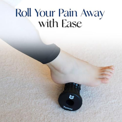 Tumaz Foot Roller for Deep Tissue Massage & Reflexology | Ergonomic Roller | Deep Tissue Massage | Reflexology | Portable Design | Ideal for Foot Recovery - color: Jewel (Black)