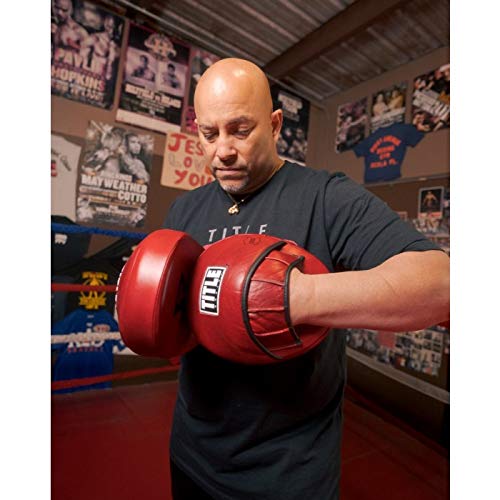 Title Boxing Blood Red Leather Punch Mitts