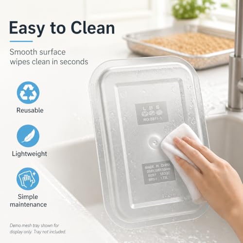 Acrylic Lids for Microgreens Growing Trays 2-Tier 10.4 Inch | Clear Replacement Covers for Seed Germination and Sprout Growing, Helps Retain Humidity; Trays Not Included - size: 10.7"L × 7.87"W × 2.17"H Lid
