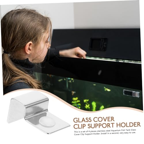 NOLITOY 3sets Aquarium Top Cover Clips 10mm Fish Tank Glass Clip Easy to Use Mounting Holders 4pcs*3