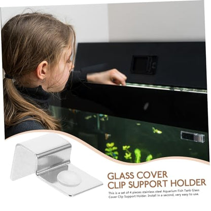 NOLITOY 3sets Aquarium Top Cover Clips 10mm Fish Tank Glass Clip Easy to Use Mounting Holders 4pcs*3