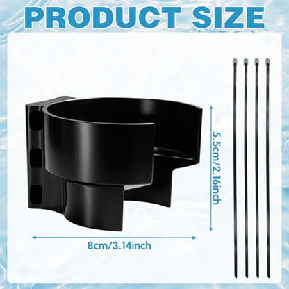 1Pcs Swimming Pool Plunger Valve Bracket Includes Zip Ties, Long-Lasting Anti-Slip Pool Hose Holder, Prevents Kinks & Damage, Compatible with Intex Bestway Coleman
