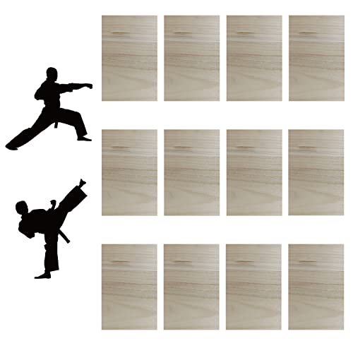 12pcs Taekwondo Karate Breaking Boards,Karate Martial Arts Boards,Professional Wood Boards for Taekwondo Breaking,Boxing Equipment Breaking Board Practice Performing for Kids&Adult - size: 3mm
